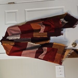 Grace & Lace Warm Toned Multicolor Convertable Scarf/Shawl